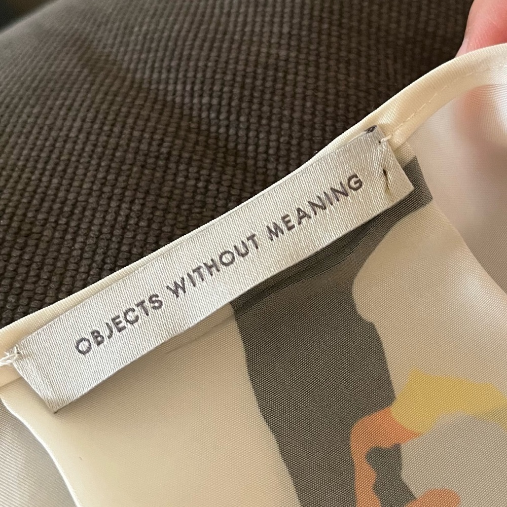 Objects Without Meaning "Francie" Mike Mills Print. 100% Japanese Cupro Top. - Picture 6 of 16